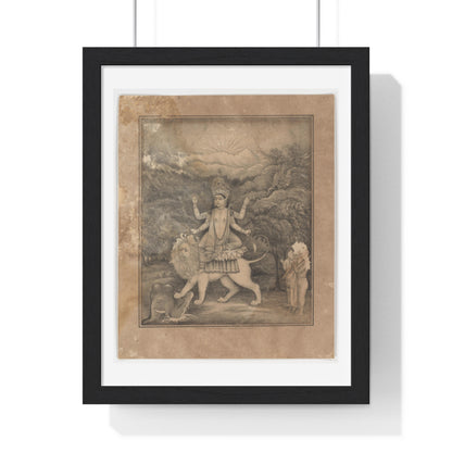 Goddess Jagadhatri (1870-1880) from the Original, Framed Art Print