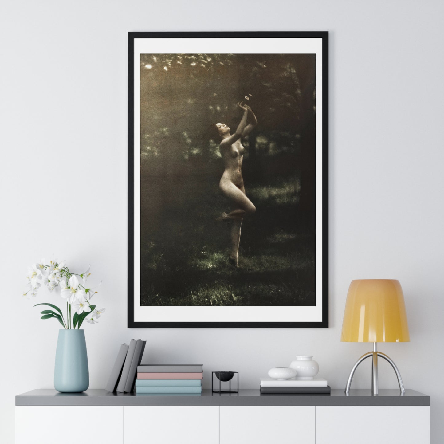 Nude Dancer with Aulos (1911–1916) by Arnold Genthe, from the Original, Framed Print