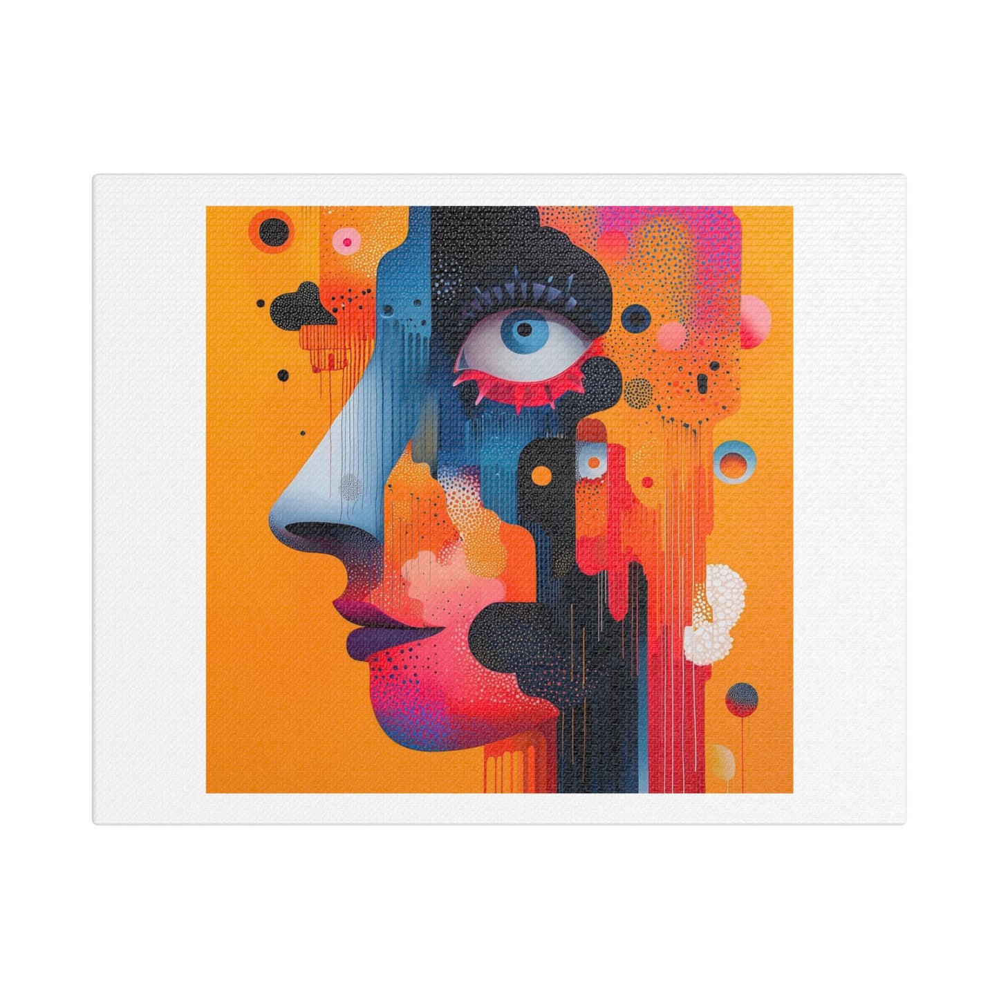 Dadaist Women's Portrait 'Designed by AI' Art Print on Canvas