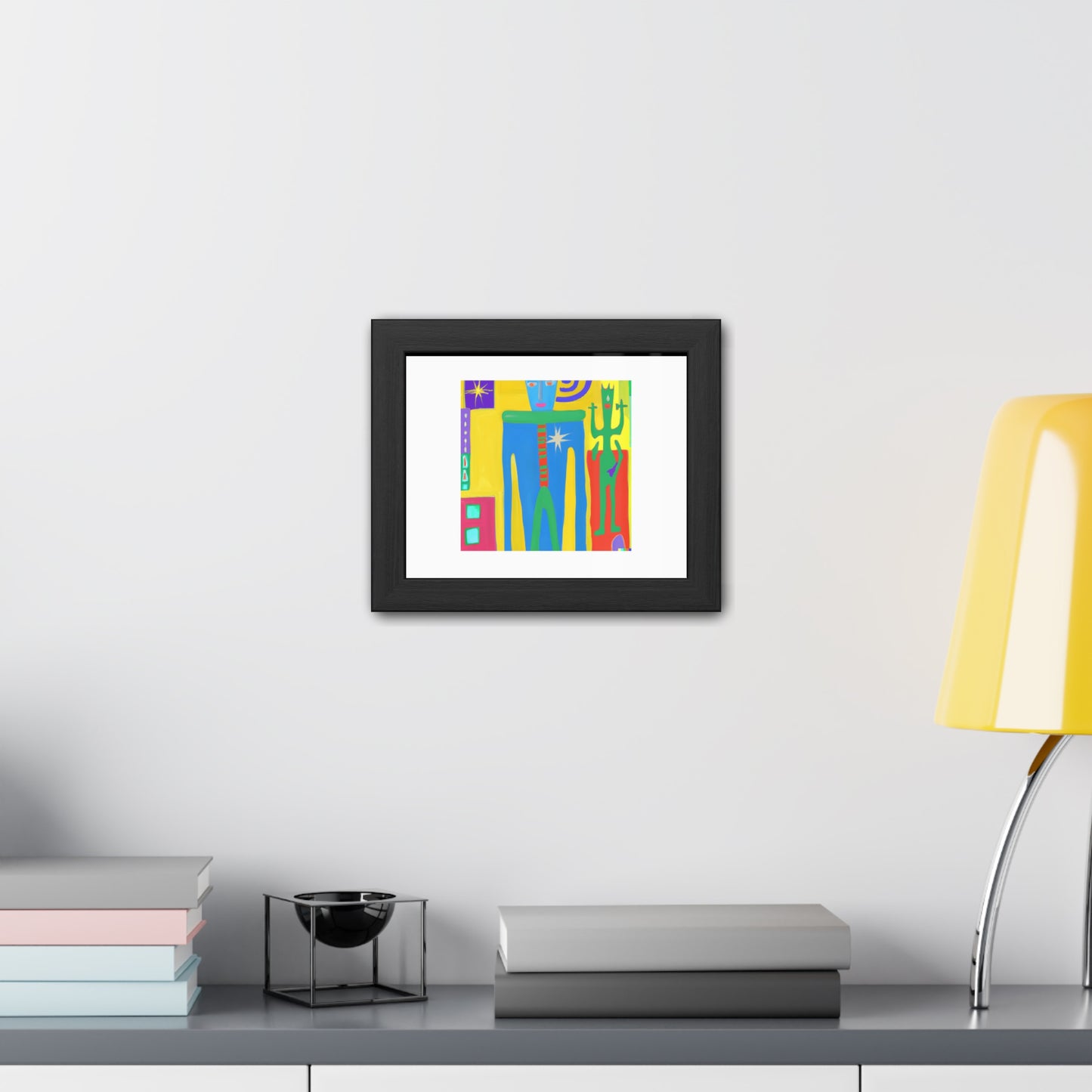 ET In The Style of Matisse Digital Art 'Designed by AI' Wooden Framed Print