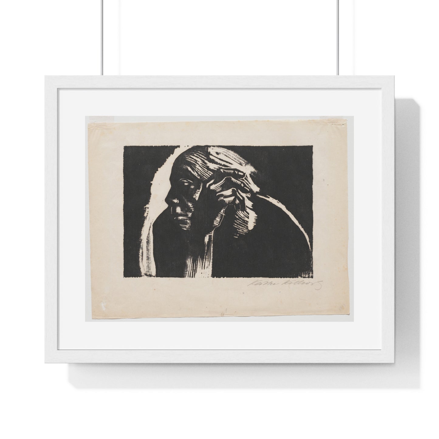 Self Portrait (1924) by Käthe Kollwitz, from the Original, Framed Art Print