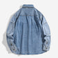 Washed Denim Shirt Coat Men's Loose Overshirt