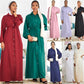 African-Style Solid Colour Minimalist Long Dress