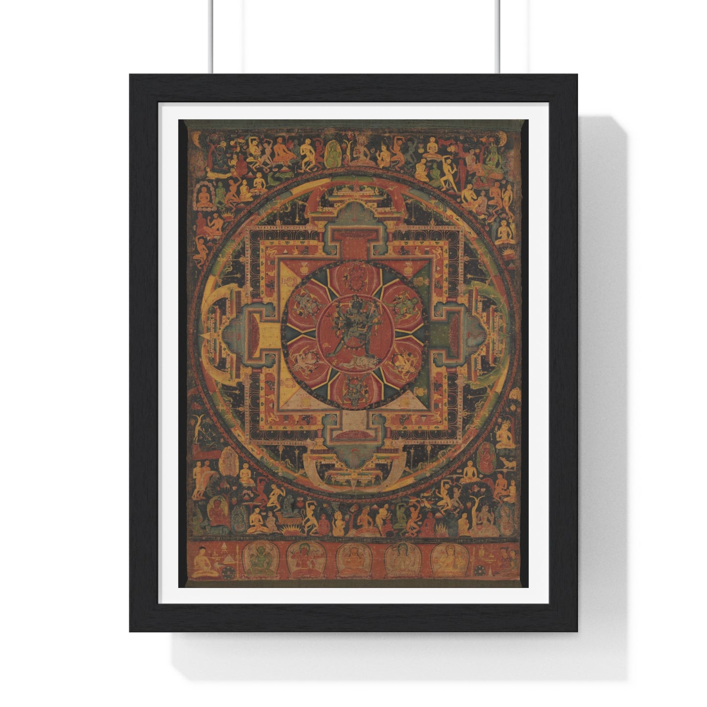 Chakrasamvara Mandala, Ritual Diagramme from Nepal (circa 1100), from the Original, Framed Art Print