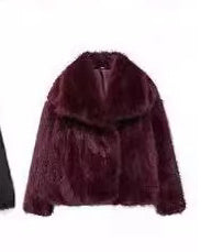 Thick Winter Plush Women's Fashion Bolero Jacket, Large Lapel