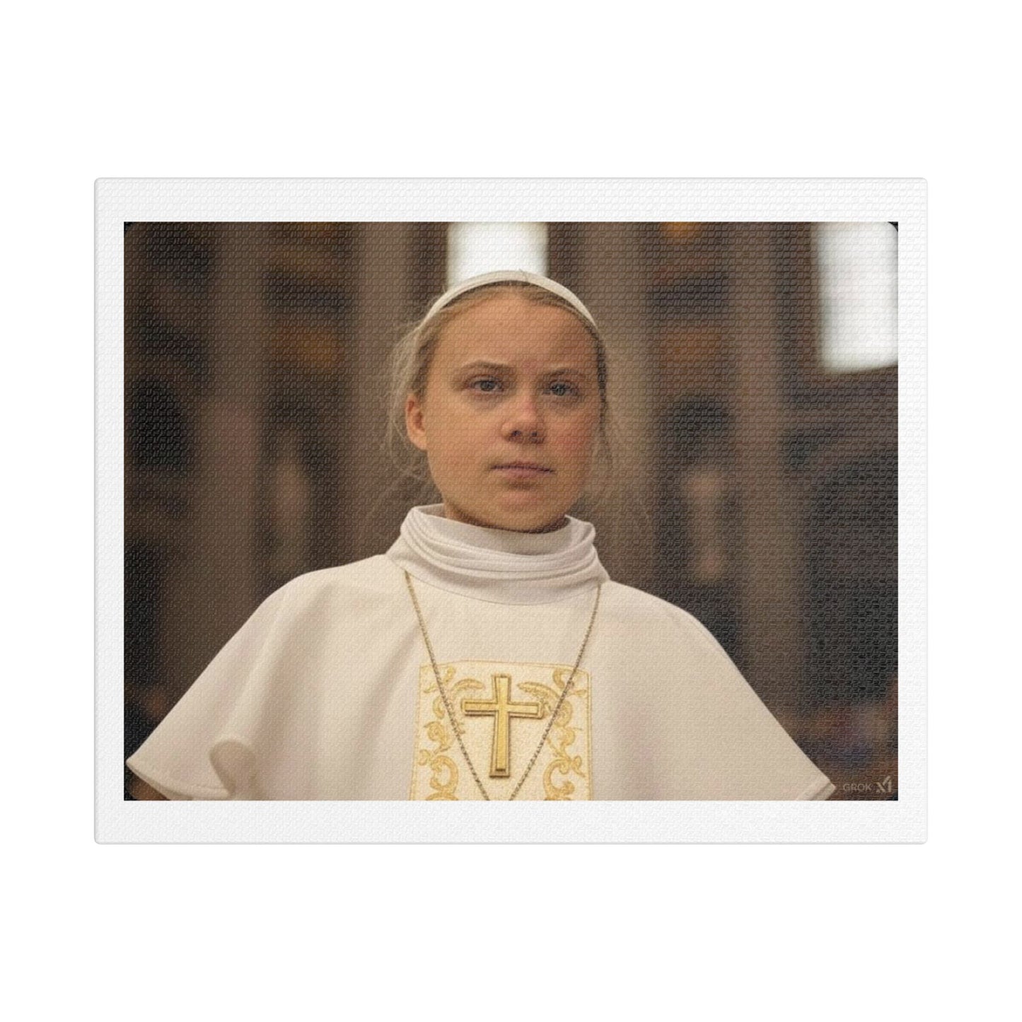 Sister Greta, Greta Thunberg Art 'Designed by AI', Print on Canvas