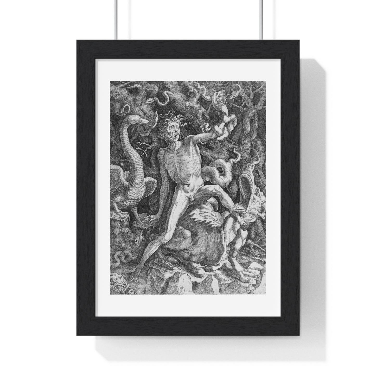 Fury (1524-1525) by Giovanni Jacopo Caraglio and Rosso Fiorentino Giovanni Battista di Jacopo, from the Original, Framed Art Print