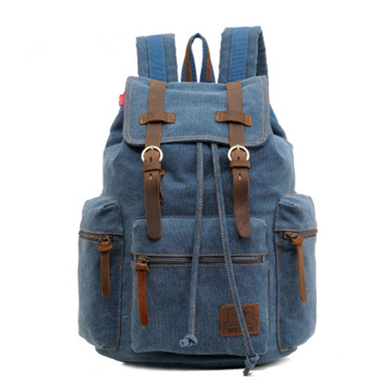 Vintage Thick Cotton Canvas and Leather Rucksack