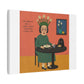 Lunch with my Anxiety, Cartoon Art Print on Canvas