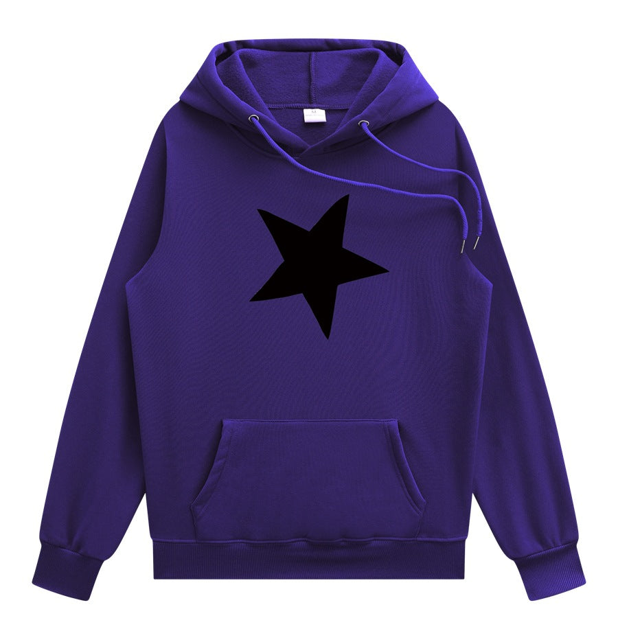 Five Pointed Star Unisex Hoodie, Multi Colours