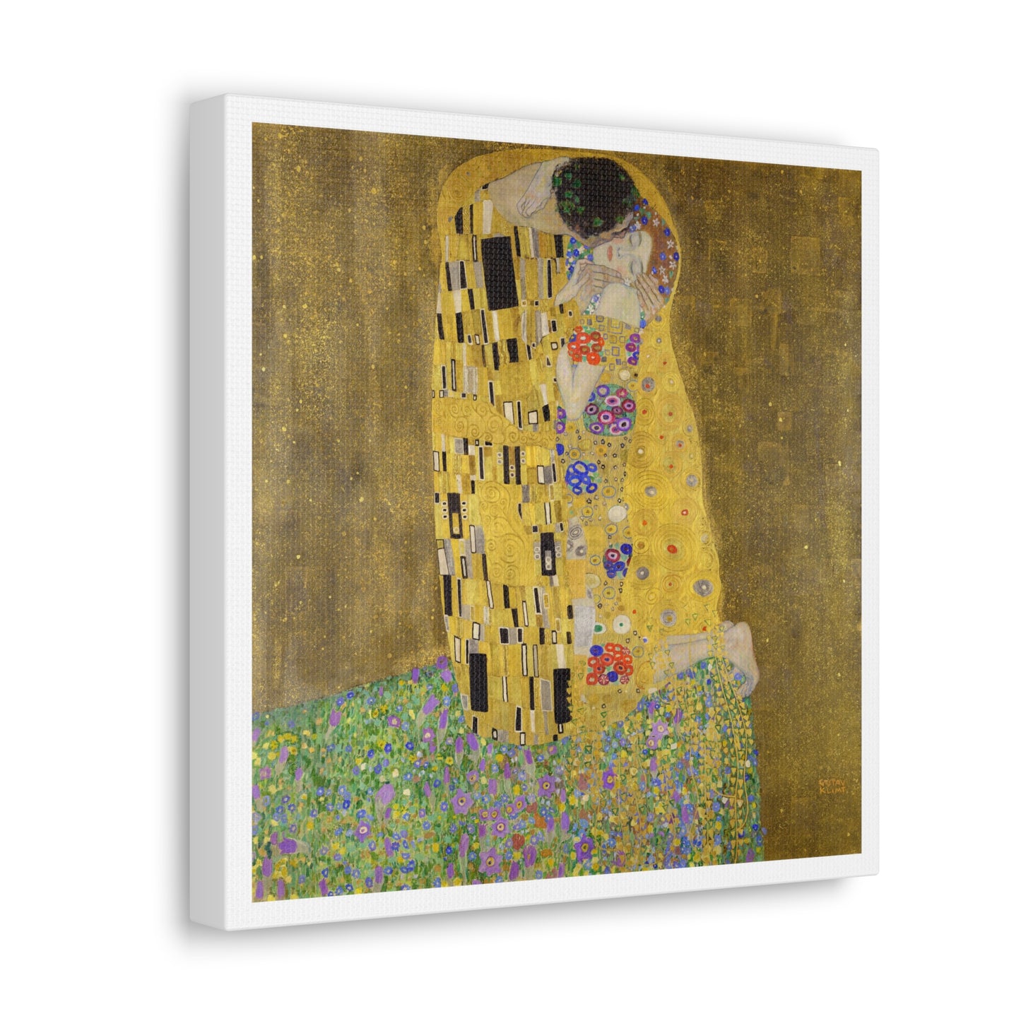 The Kiss (1907–1908) by Gustav Klimt, from the Original, Art Print on Canvas