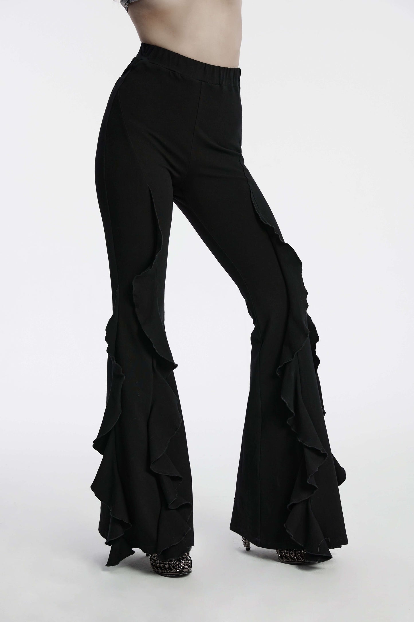 Punk Rave Veda Flared Knitted Pants