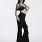 Punk Rave Veda Flared Knitted Pants