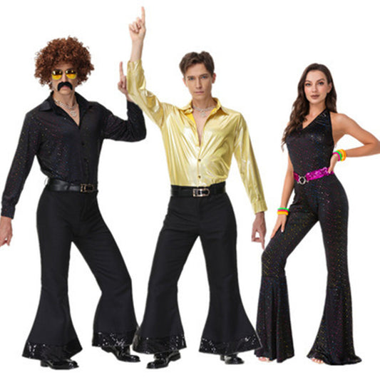 John Travolta 1970s Retro Disco Costume, Men's and Women's