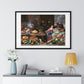 Fruit and Vegetable Market with a Young Fruit Seller (1650–1660) by Jan van Kessel, from the Original, Framed Print