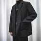 Men's Black Baggy-Cut Retro Suit Jacket