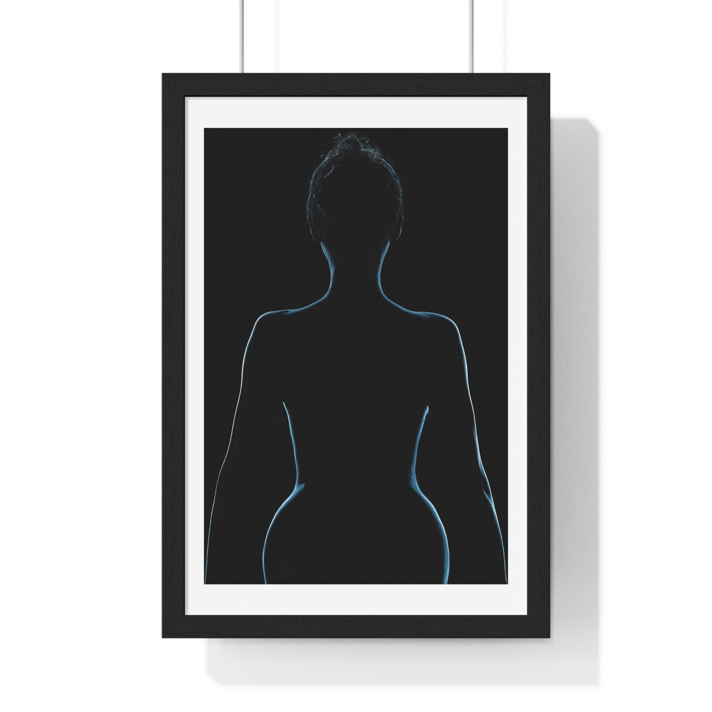 Silhouette of Female Body, Framed Art Print