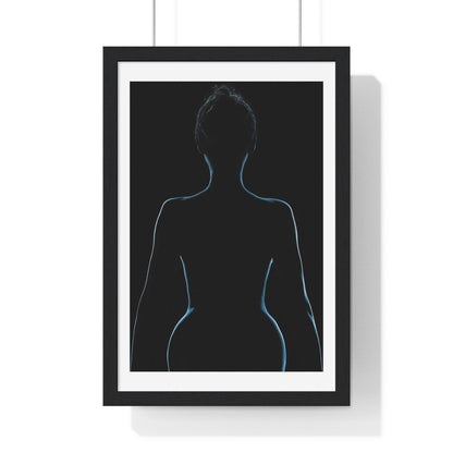 Silhouette of Female Body, Framed Art Print