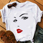 Lips and Lashes Design Women's Fashion T-Shirt