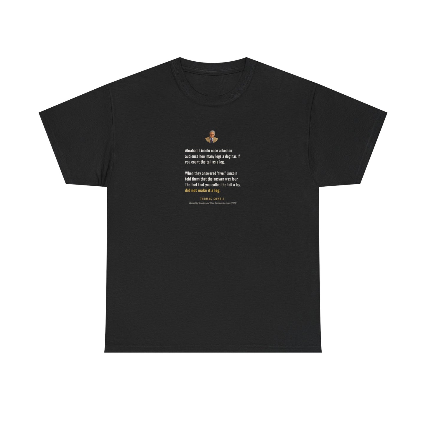 Thomas Sowell on Identity, Philosophy Tribute T-Shirt
