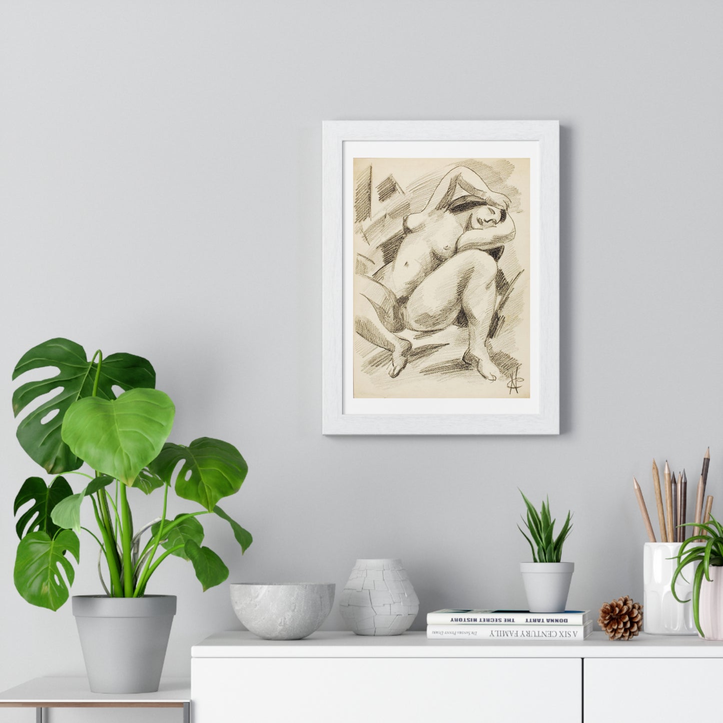 Female Nude by Carl Newman, from the Original, Framed Art Print