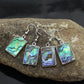 Natural Abalone Colourful Shell Rectangular Earrings