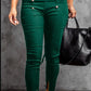 Women's Button-Front Elasticated Pencil Pants