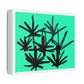 Green Plants, Abstract Decor Art, Print on Satin Canvas