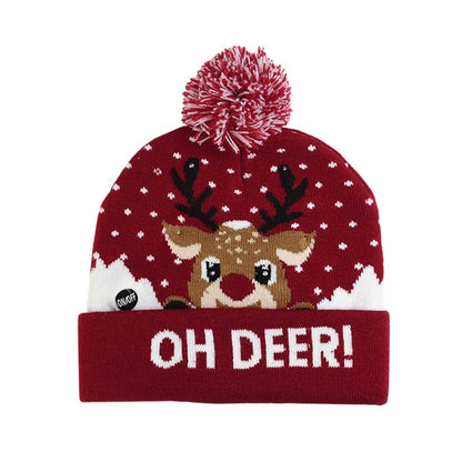 LED Christmas Bobble Hat