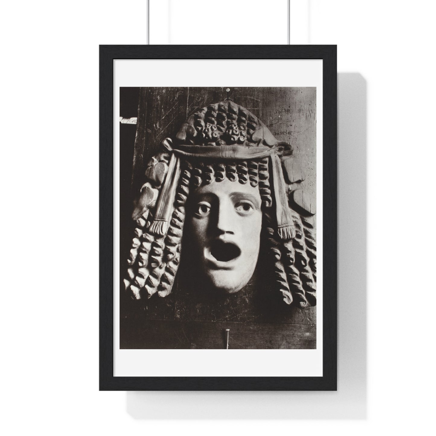 Masque Antique (1923-1924) by Eugène Atget, from the Original, Wooden Framed Art Print