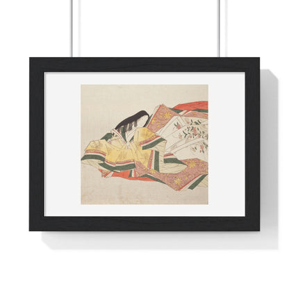 Poetess (1801) by Chobunsai Eishi from the Original, Framed Art Print