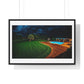 Dystopian Pool Scene II Photorealistic Art Style 'Designed by AI' Framed Print