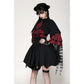 Dark in Love Camazotz Vampire Bat-Shaped Capelet in Black and Blood Red