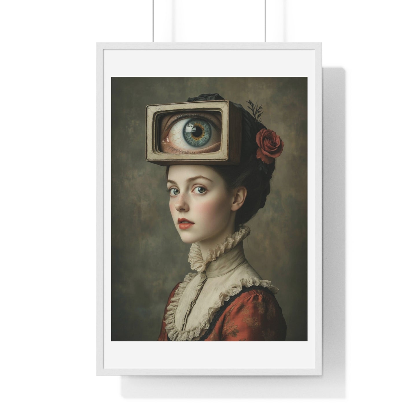 Mind's Eye, Abstract Portrait of a Regency Woman, Framed Art Print