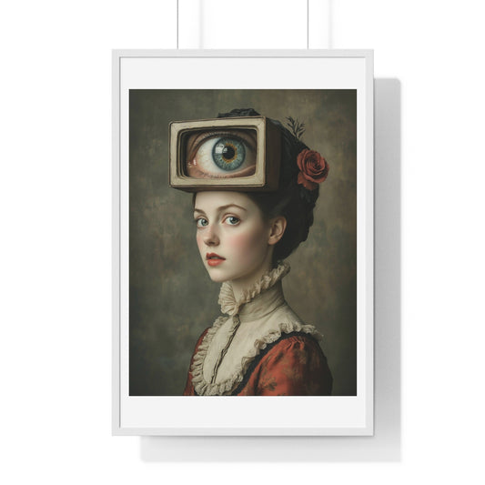 Mind's Eye, Abstract Portrait of a Regency Woman, Framed Art Print