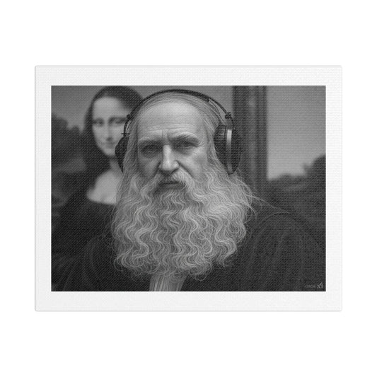 Leonardo da Vinci Remixed for the 21st Century, Art Print 'Designed by AI', on Canvas