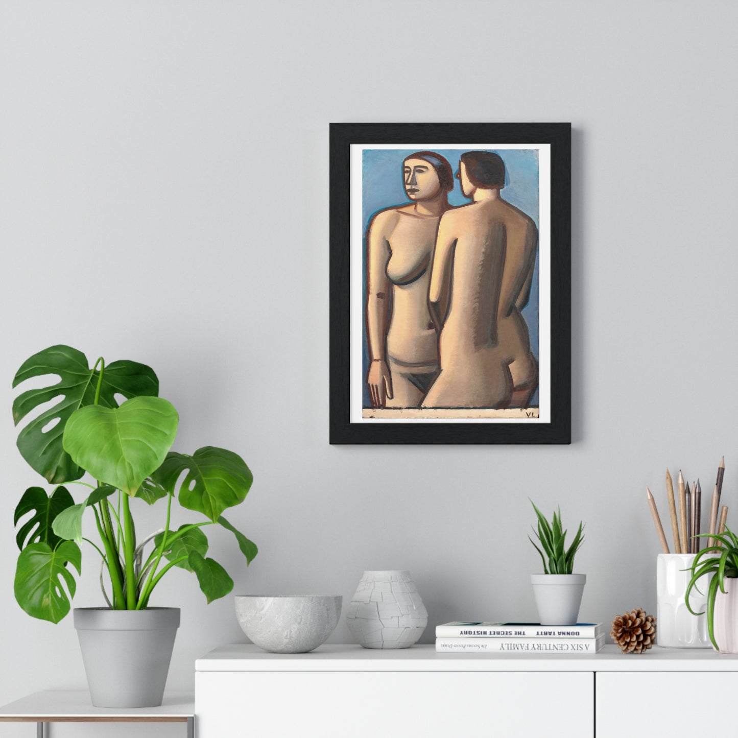 Two Female Nudes (1927) by Vilhelm Lundstrøm, from the Original, Framed Art Print