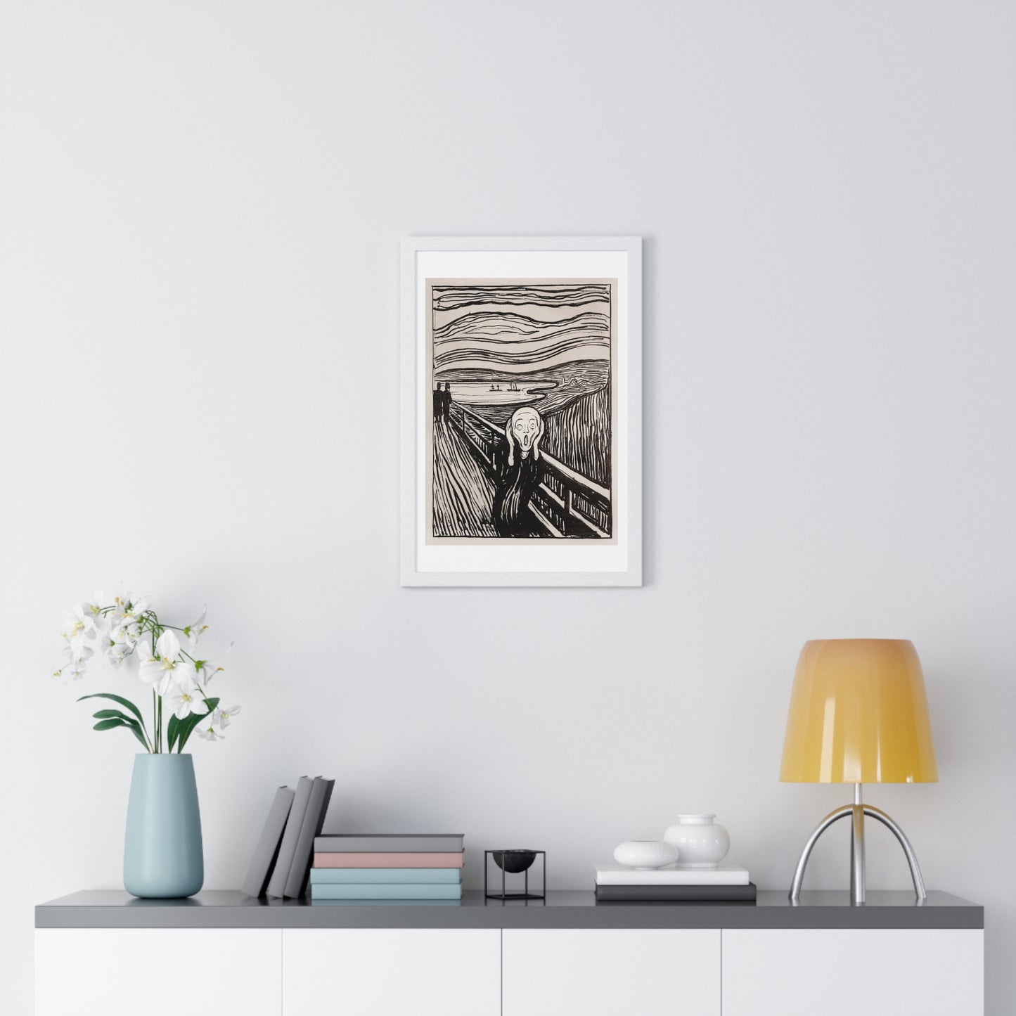 The Scream (1895) by Edvard Munch, from the Original, Framed Art Print