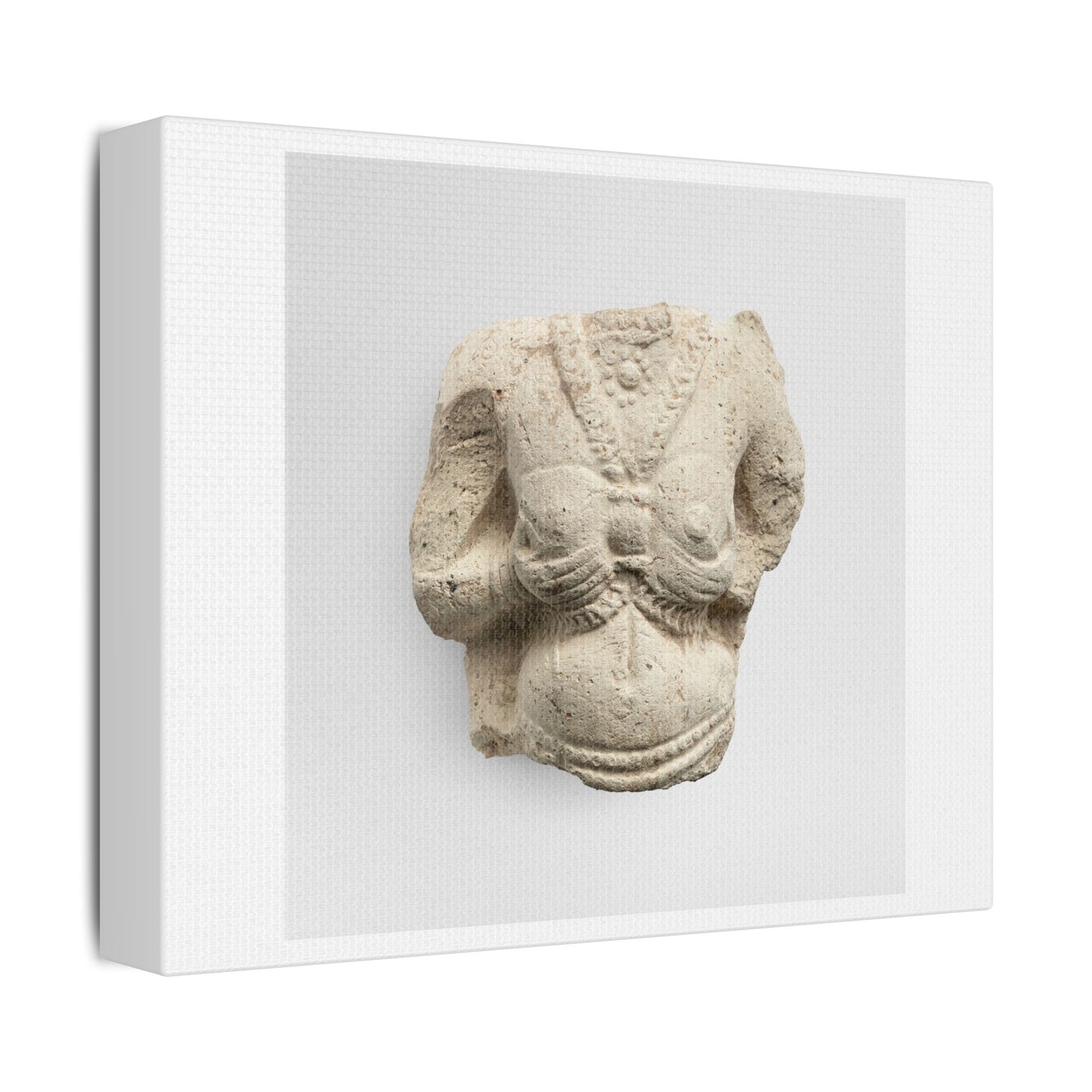 Sensual Female Sculpture 'Persian Figurine' (1500–1100 BC) from the Original, Art Print on Canvas