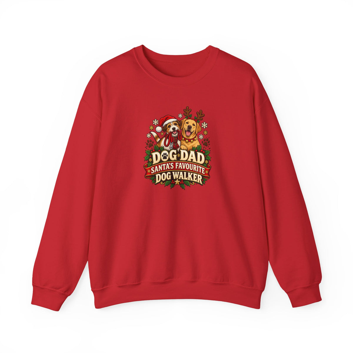 Dog Dad "Santa’s Favourite Dog Walker" Christmas Sweatshirt