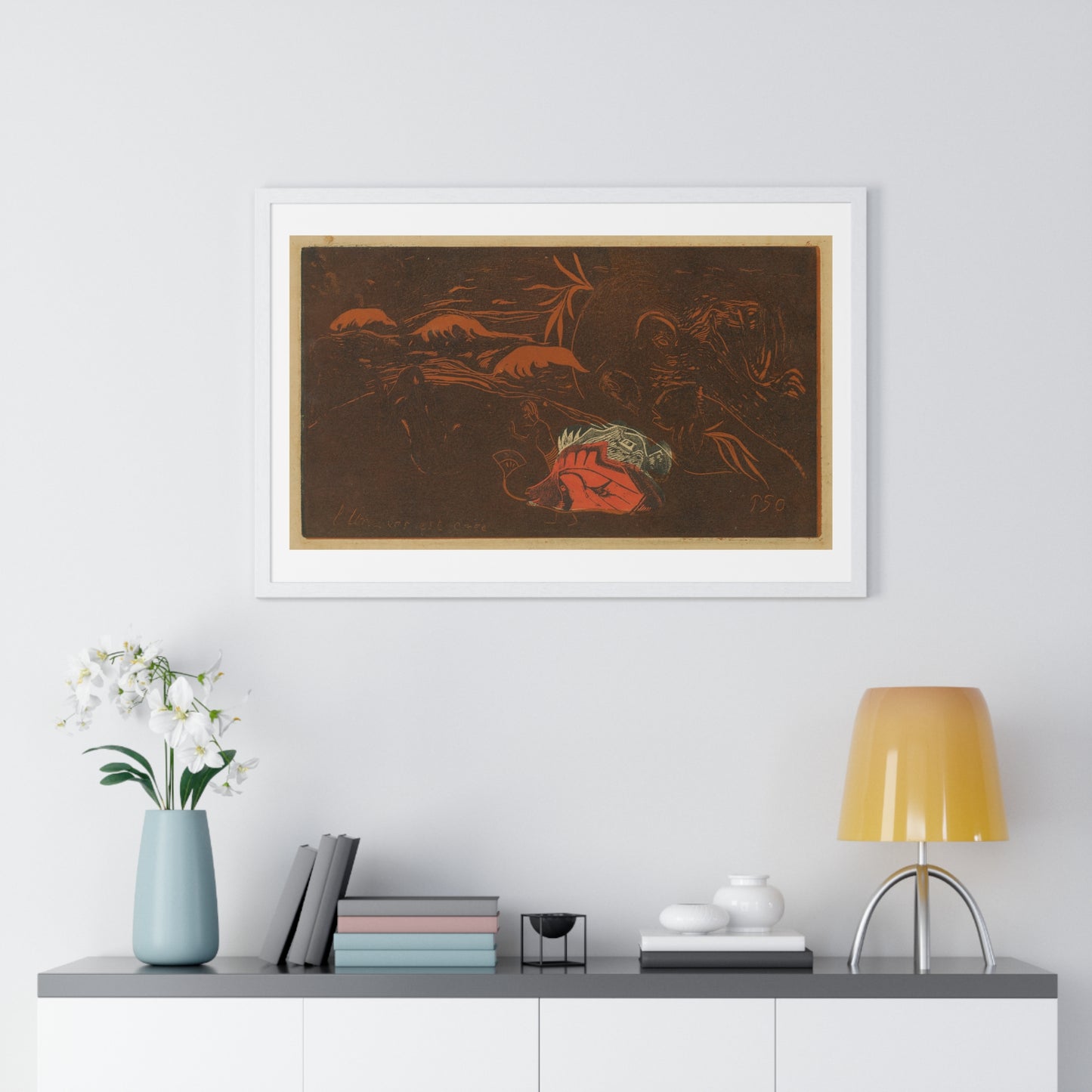 The Universe is Created (circa 1894) by Paul Gauguin and Louis Roy, Framed Art Print