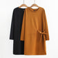 Vireous  Round Neck Pullover Plus-Size Knitted Dress