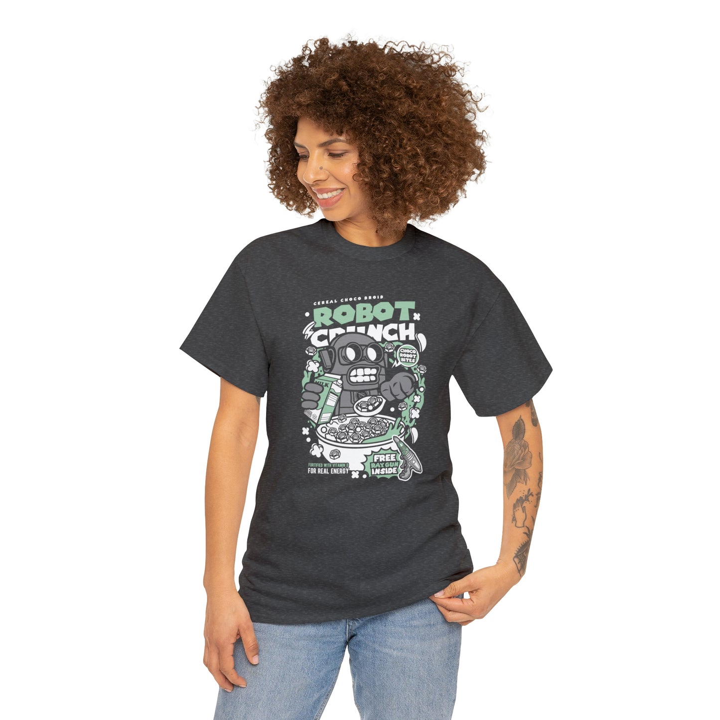 Robot Crunch Cartoon T-Shirt