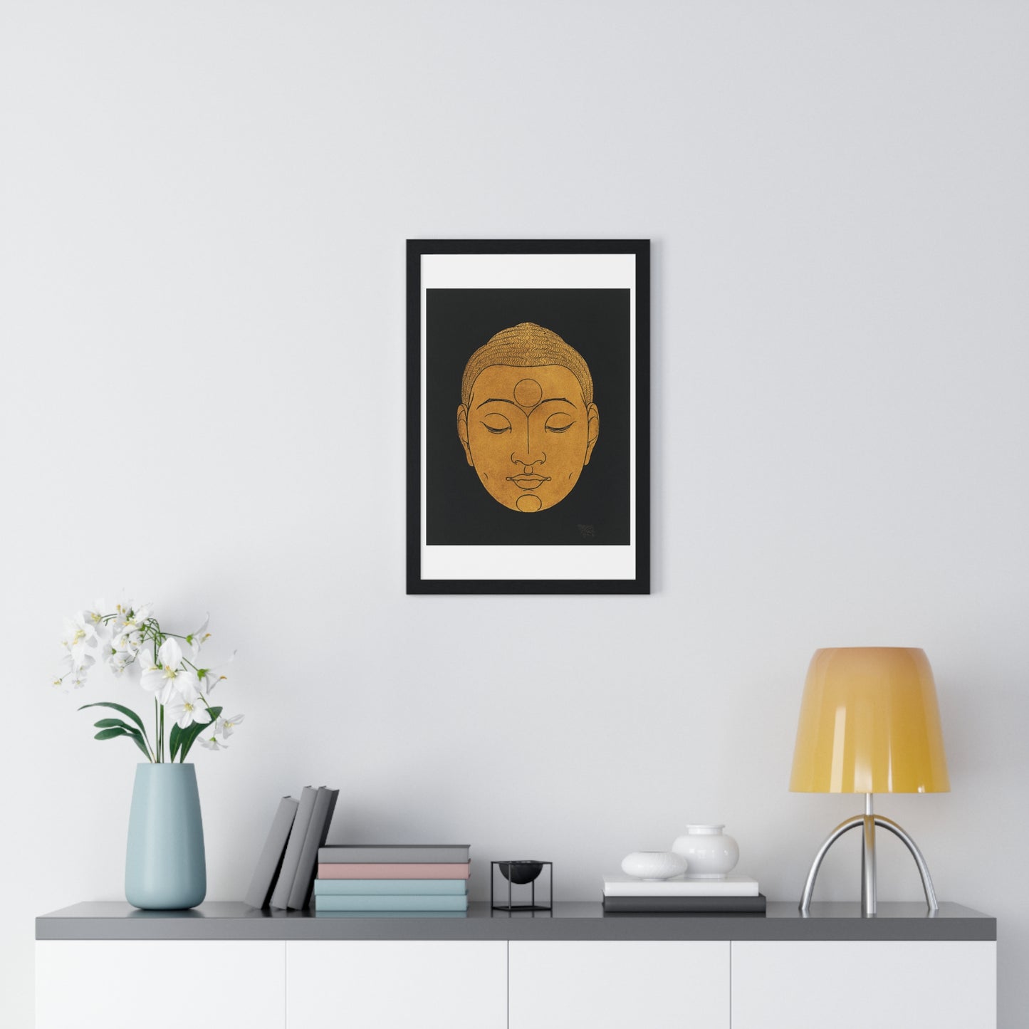 Head of Buddha (1943) by Reijer Stolk, from the Original, Framed Art Print