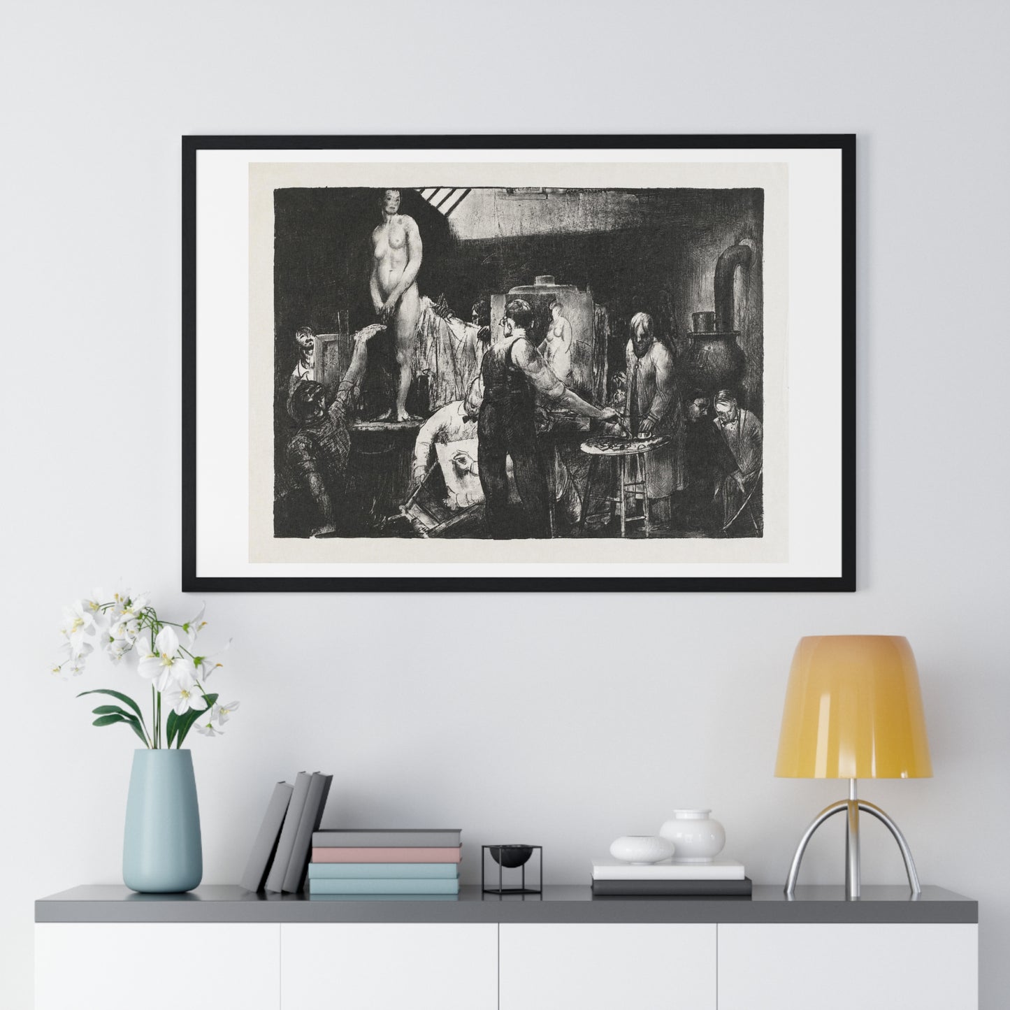 The Life Class, Second Stone (1917) by George Wesley Bellows, from the Original, Framed Art Print