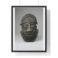 Hip Ornament Face, Black & White Photography, from the Original, Framed Art Print