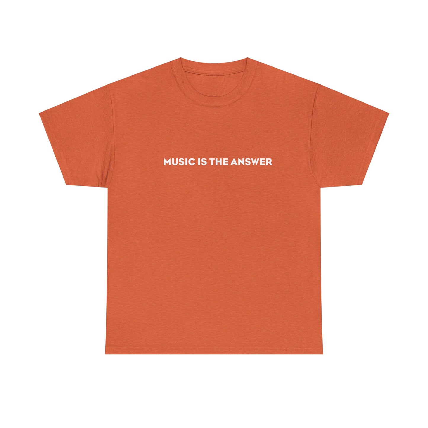 'Music Is The Answer' Heavy Cotton T-Shirt