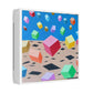 Bouncing Boxes, Cartoon Art 'Designed by AI' Canvas Art Print
