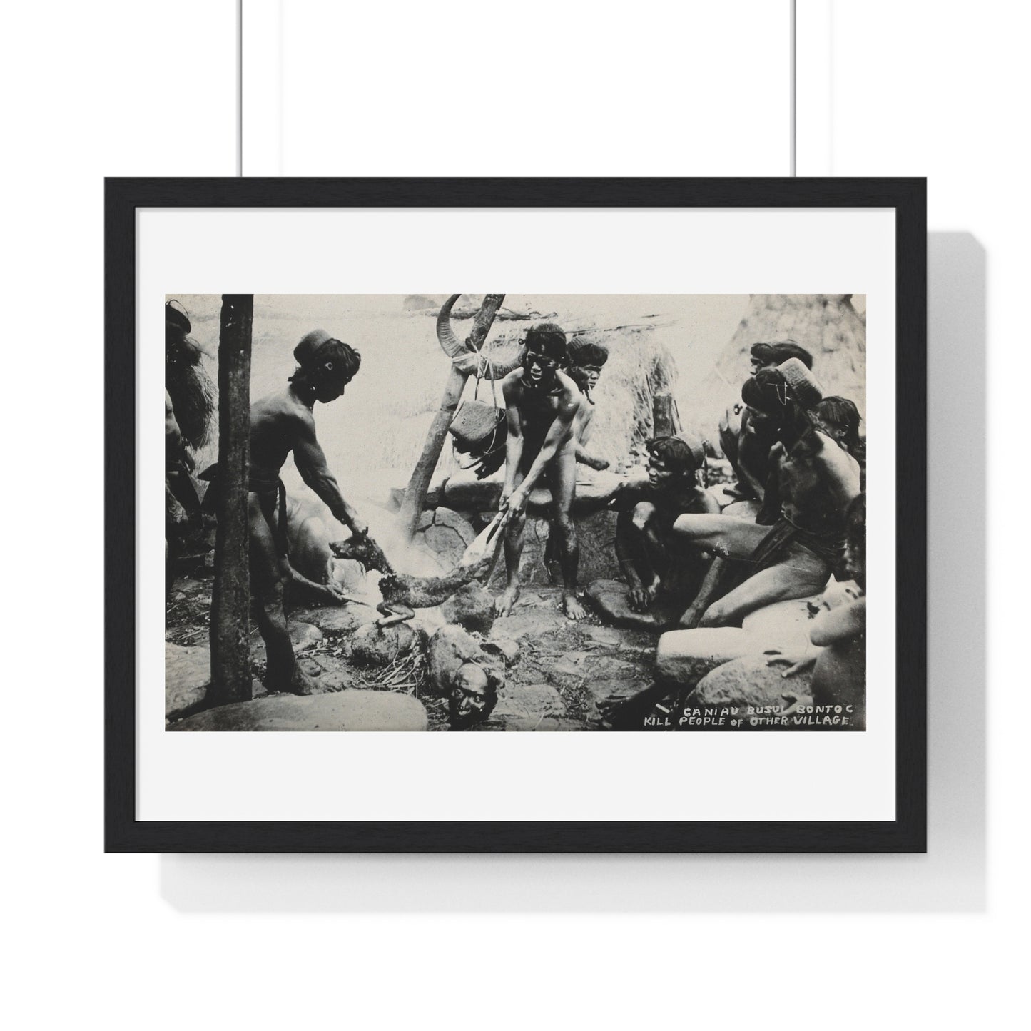 Mountain Province, the Philippines Villagers of Caneo, Bontoc Region, Vintage Photography, from the Original, Framed Print