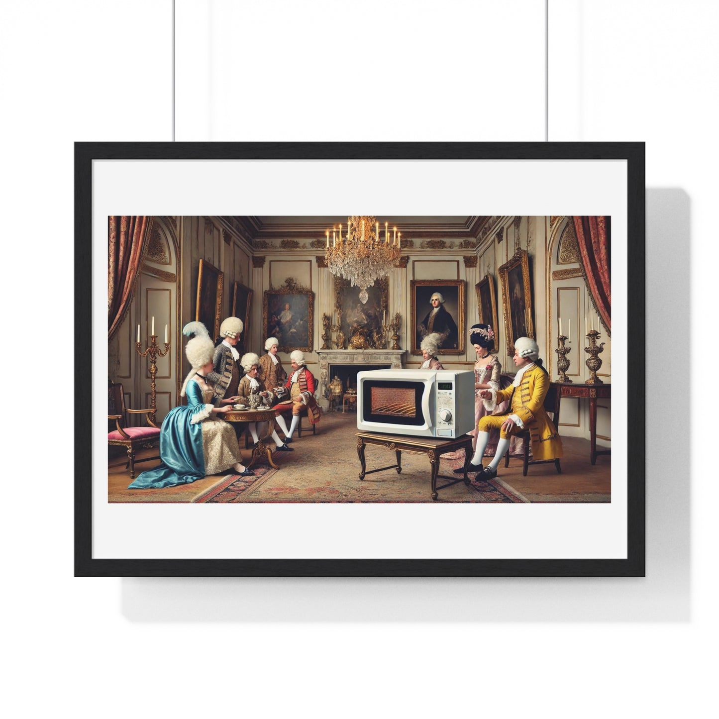 Aristocracy Regally Heating Their Own Tea, Abstract Art 'Designed by AI' Framed Print